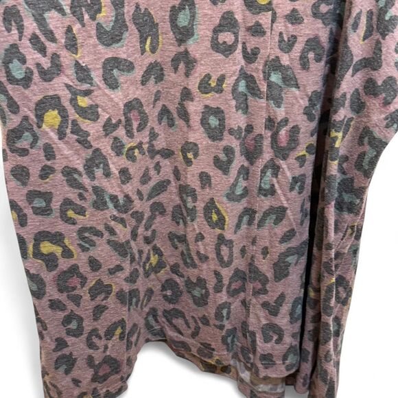 Forever21+ Plus Women's Pink Leopard Print Colorful Racerback Tank Sz 1X - Picture 5 of 6